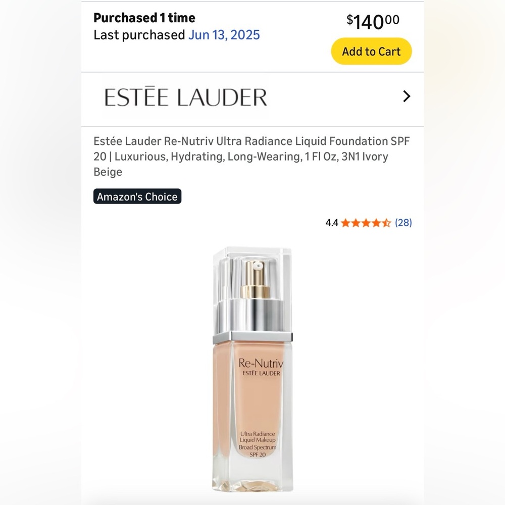 Estée Lauder ReNutriv Ultra Radiance Ivory Beige 3N1 - brand new! - Picture 7 of 7